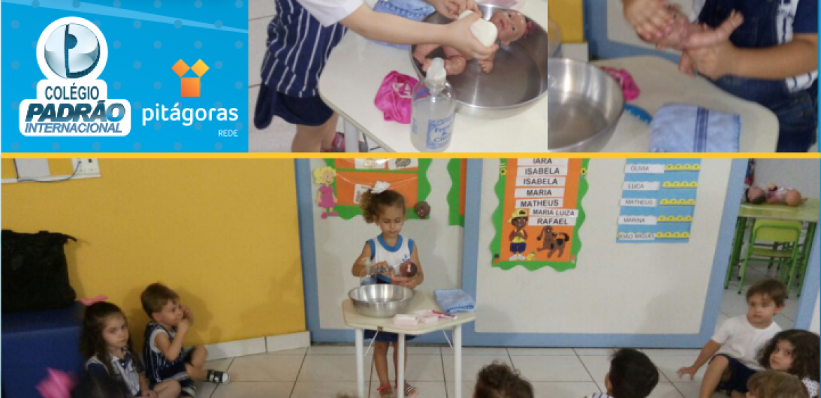 Interclasse Maternal III Vespertino: Aprendendo na prática a cuidar da higiene!
